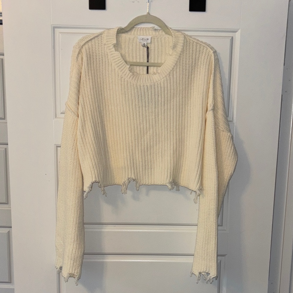Le Lis Sylvie Cream Knit Sweater